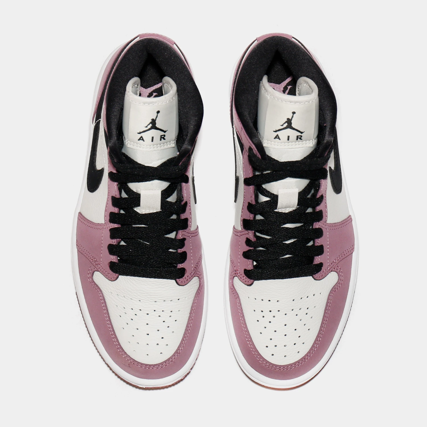 Air Jordan 1 Mid Light Mulberry Womens Lifestyle Shoes (Pink/White/Black) Free Shipping 5 Air Jordan 1 Mid Light Mulberry Womens Lifestyle Shoes (Pink/White/Black) Free Shipping - Image 5