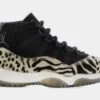 Air Jordan 11 Retro Black And White Womens Lifestyle Shoes (Black/Beige/White)
