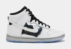 Nike Dunk High SE Womens Lifestyle Shoes (White/Silver)