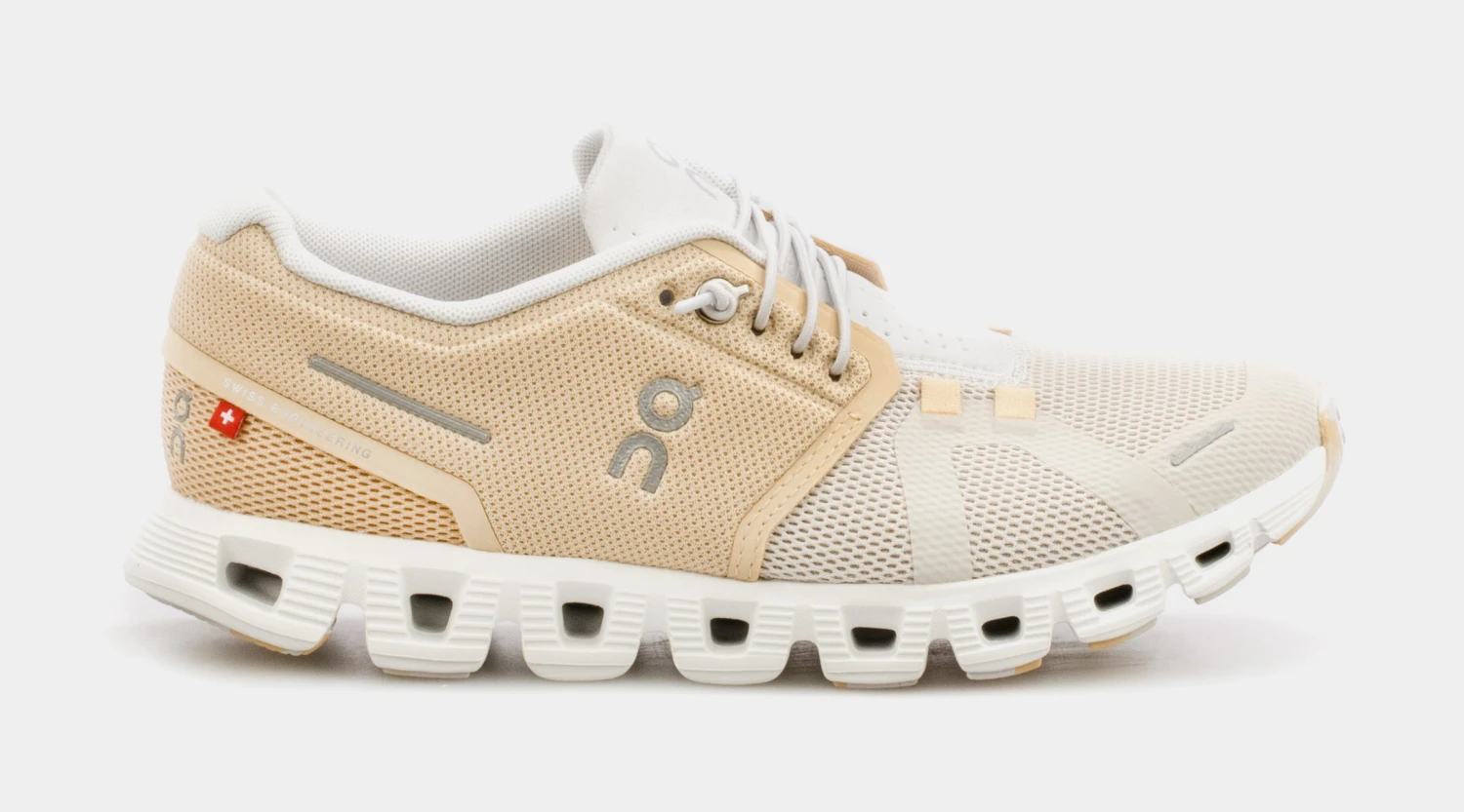 On Running Cloud 5 Fuse Womens Running Shoes (Savannah/Pearl) 1 On Running Cloud 5 Fuse Womens Running Shoes (Savannah/Pearl)