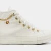 Converse Chuck Taylor All Star Gold Chain High Top Womens Lifestyle Shoes (White)