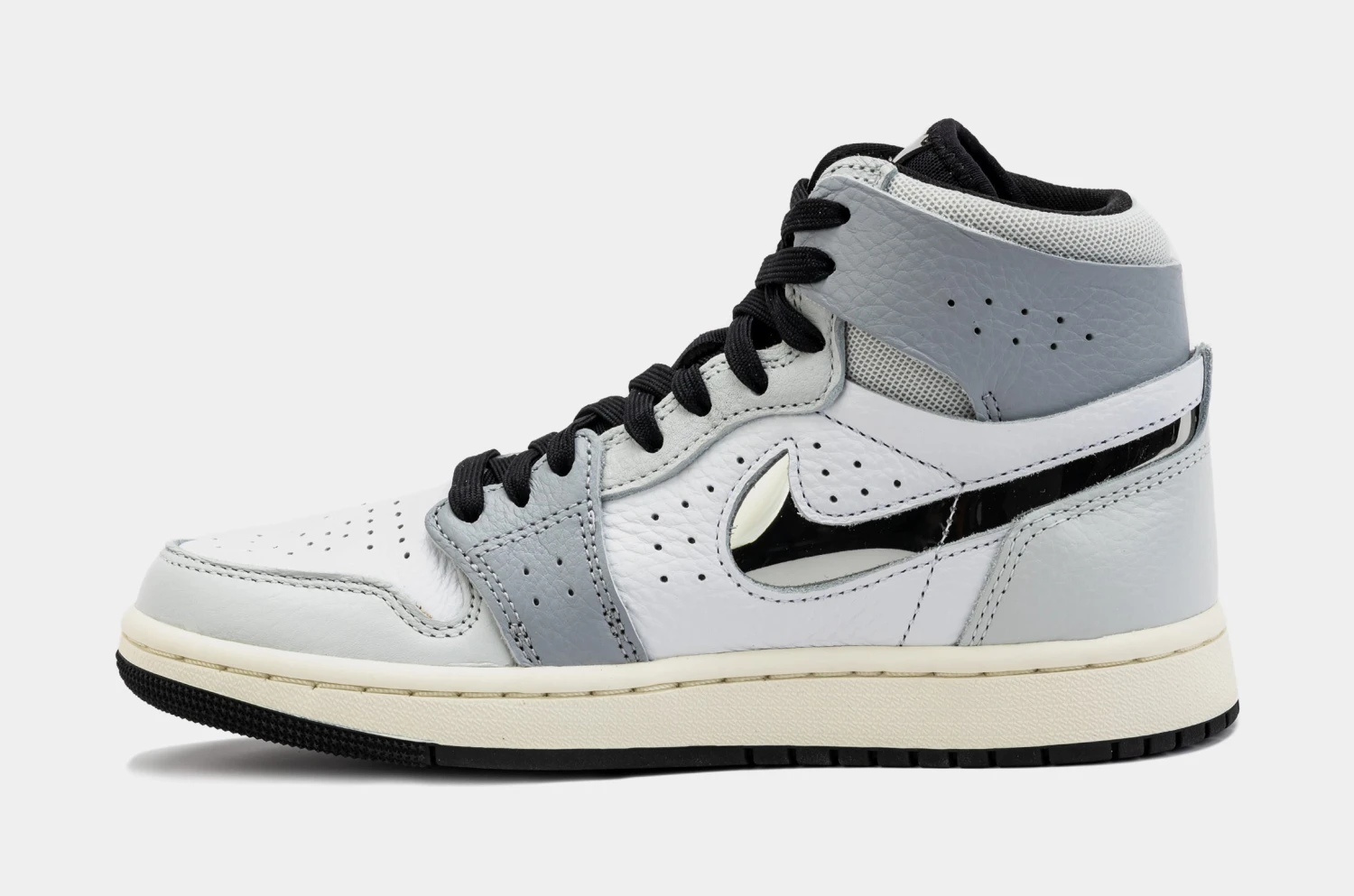 Air Jordan 1 Zoom CMFT 2 Chrome Swoosh Womens Lifestyle Shoes (White/Silver) Free Shipping 2 Air Jordan 1 Zoom CMFT 2 Chrome Swoosh Womens Lifestyle Shoes (White/Silver) Free Shipping - Image 2