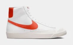 Nike Blazer Mid 77 Womens Lifestyle Shoes (White/Orange)