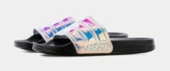 ADIDAS Adilette Shower Womens Slide Sandal (Black/Iridescent) -LittleFeet Hub Shop 700646700e6522b04c56f60b47e996bf c2b63171 eb89 4ad5 8eef fefb7d4bd462