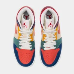 Air Jordan 1 Retro Mid Multi-Color Womens Lifestyle Shoes (White/Multi) -LittleFeet Hub Shop 751d2f76347fe8633efed95d09df96d6 88801d66 e279 43a5 955a 4c382be085a6
