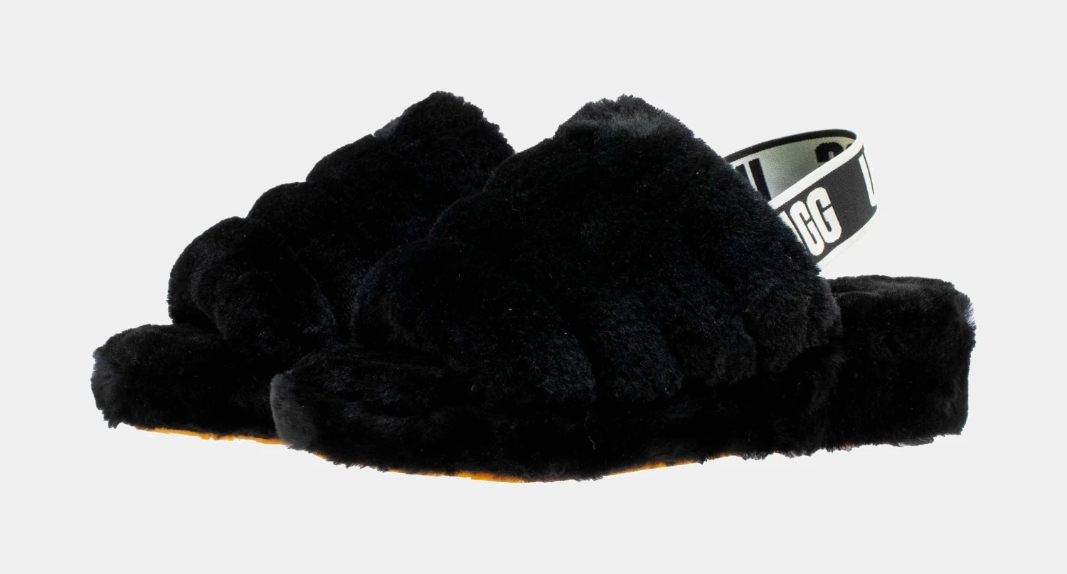 Ugg Fluffy Yeah Womens Slide Sandal (Black) 4 Ugg Fluffy Yeah Womens Slide Sandal (Black) - Image 4