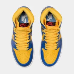 Air Jordan 1 Retro High OG Reverse Laney Womens Lifestyle Shoes (Yellow/Blue) Free Shipping -LittleFeet Hub Shop d2b4e16c18eed1750c2bb135c354b6d6