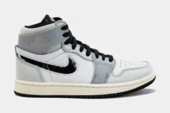 Air Jordan 1 Zoom CMFT 2 Chrome Swoosh Womens Lifestyle Shoes (White/Silver) Free Shipping