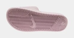 Nike Benassi Womens Slide Sandal (Pink/Silver) -LittleFeet Hub Shop e6f458e48ac2f498f7f696d3d3feaf42