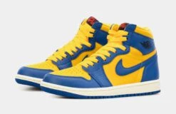 Air Jordan 1 Retro High OG Reverse Laney Womens Lifestyle Shoes (Yellow/Blue) Free Shipping -LittleFeet Hub Shop fa6335ad0f6277fe6112da1ea30e8b64