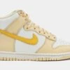 Nike Dunk High Pure Vanilla Womens Lifestyle Shoes (White/Yellow)