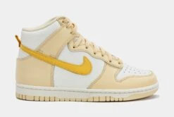 Nike Dunk High Pure Vanilla Womens Lifestyle Shoes (White/Yellow)
